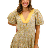 Bali Coral Mini Dress, Whisper White Combo