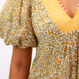 Bali Coral Mini Dress, Whisper White Combo