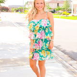 Pixie Dress, Pine Multi