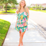 Pixie Dress, Pine Multi