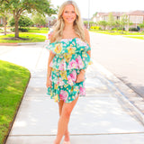 Pixie Dress, Pine Multi