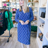 Seraphina Faux Wrap Dress, Blues