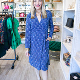 Seraphina Faux Wrap Dress, Blues