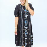 Bubble Sleeve Seamed Dress, Jaanvi