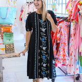 Bubble Sleeve Seamed Dress, Jaanvi