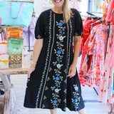 Bubble Sleeve Seamed Dress, Jaanvi