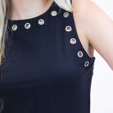 Nico Grommet Bodysuit, Black