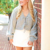 Rewrite Your Story Cardigan, Heather Grey