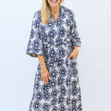 Talia Dress, Hand-Drawn Daisies