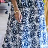 Talia Dress, Hand-Drawn Daisies