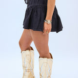 Roselle Denim Mini Skirt, Jet Set