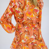 Harvest Moon Mini Dress, Brown Multi