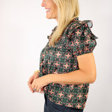 Nora Top, Floral Tile