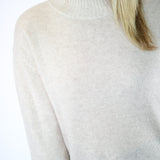 Mock Neck Sweater, Ivory Oat