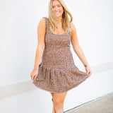 Avie Dress, Brown Paid Mix