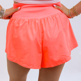 Carpe Diem Logo Short, Neon Coral