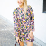 Mckenna Dress, Olive/Orchet Multi