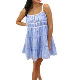 No Place Like Home Plaid Dress, Blue