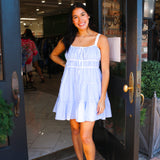 No Place Like Home Plaid Dress, Blue