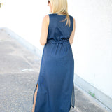 Bebe Denim Dress, Navy