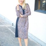 Zelda Dress, Cheetah Gold/Black