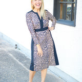 Zelda Dress, Cheetah Gold/Black