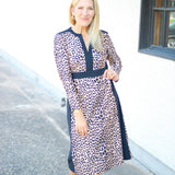Zelda Dress, Cheetah Gold/Black