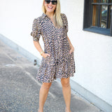 Tierney Dress, Cheetah Gold