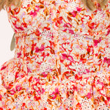 Baylin Floral Peplum Top, Pink Multi Floral