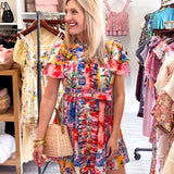 Heather Dress, Floral Sketch