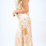 Eden Cowl Neck Dress, Multi