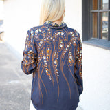 Garden Silhouette Shirt, Black