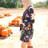 Paula Dress, Black Floral