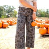 Smokey Blossoms Pants, Charcoal