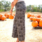 Smokey Blossoms Pants, Charcoal
