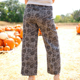 Smokey Blossoms Pants, Charcoal