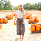 Smokey Blossoms Pants, Charcoal
