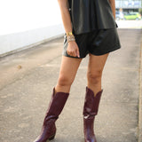 Tailored Short, Black Vegan Leather