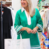 Emerald Trace Dress, Green