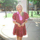 Fallin' In Love Dress, Maroon