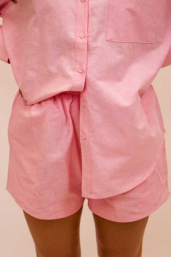 Ordinary Day Cotton Shorts, Pink