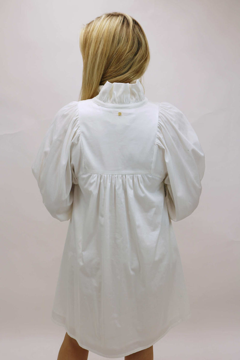 Stella Dress, White Cotton