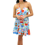 Meet Me In Amalfi Printed Halter Dress