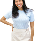 Sevyn Belted Wrap Skirt, Cream