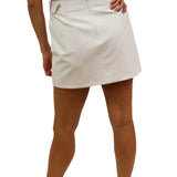 Sevyn Belted Wrap Skirt, Cream