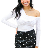 Kora Twist Front Top, White