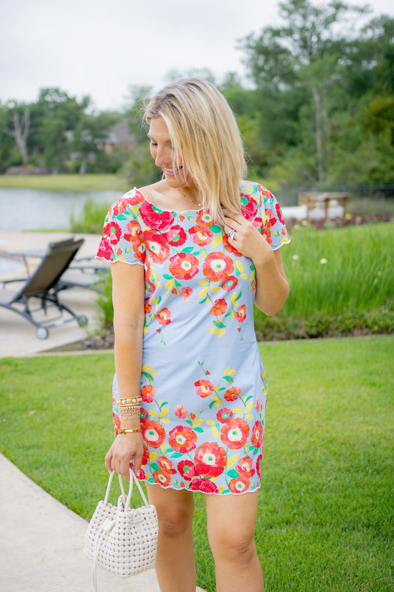blue poppy palmerston dress Tuckernuck Pomegranate Bloom Palmerston Dress Pomegranate Bloom / L main image 1