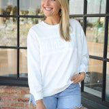 Game Day Sarah Sweatshirt, White