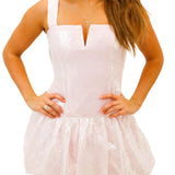 Carrie Sequin Bubble Dress, Pink