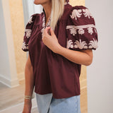 Campus Classic Blouse, Maroon